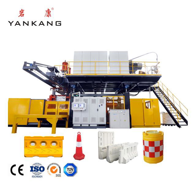 Plastic Road Safety Barrier Signal Traffic Block Blow Molding Making Machine 