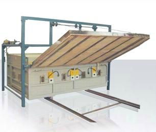 Sliding Individual Glass Bending Oven with One Tiltable Top Annealing Station 