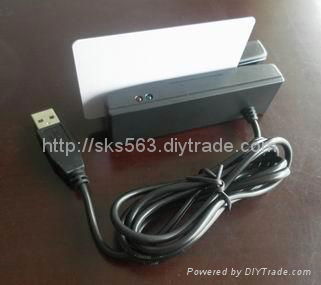 3 Tracks POS Use Swipe USB Magnetic Card Reader (HID-K)  2