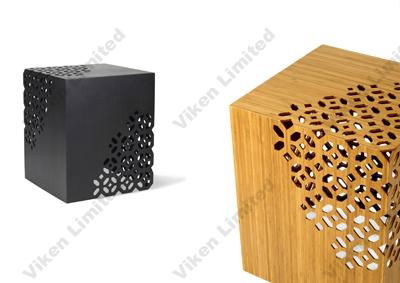 Lace Solid Bamboo End Table / Side Table (9042)