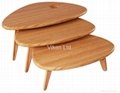 Pebble Bunch Solid Bamboo Coffee Table (large) (9261L) 1