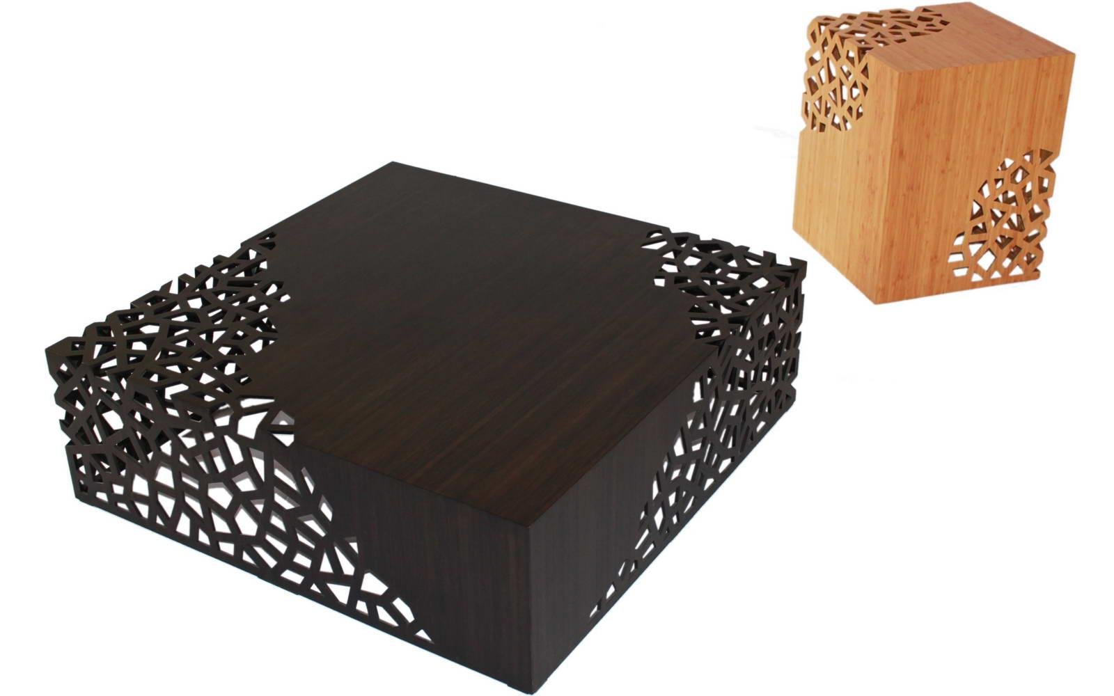 Lace Solid Bamboo Coffee Table (9241) 4