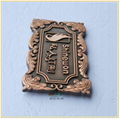 供应皮具沙发锌合金压铸镀红古铜商标铭牌 1