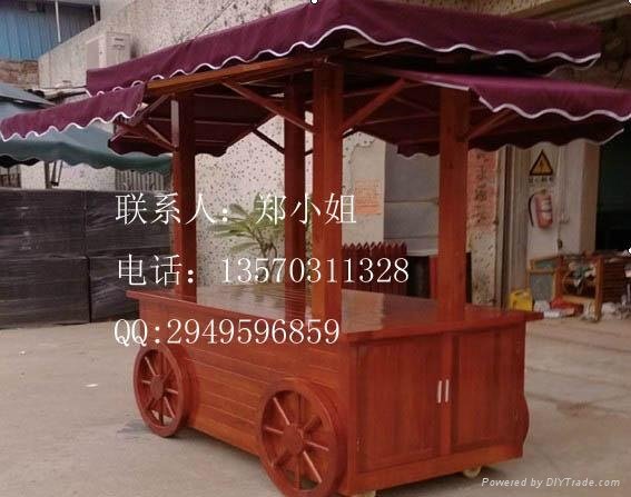 廣場促銷木製售貨車