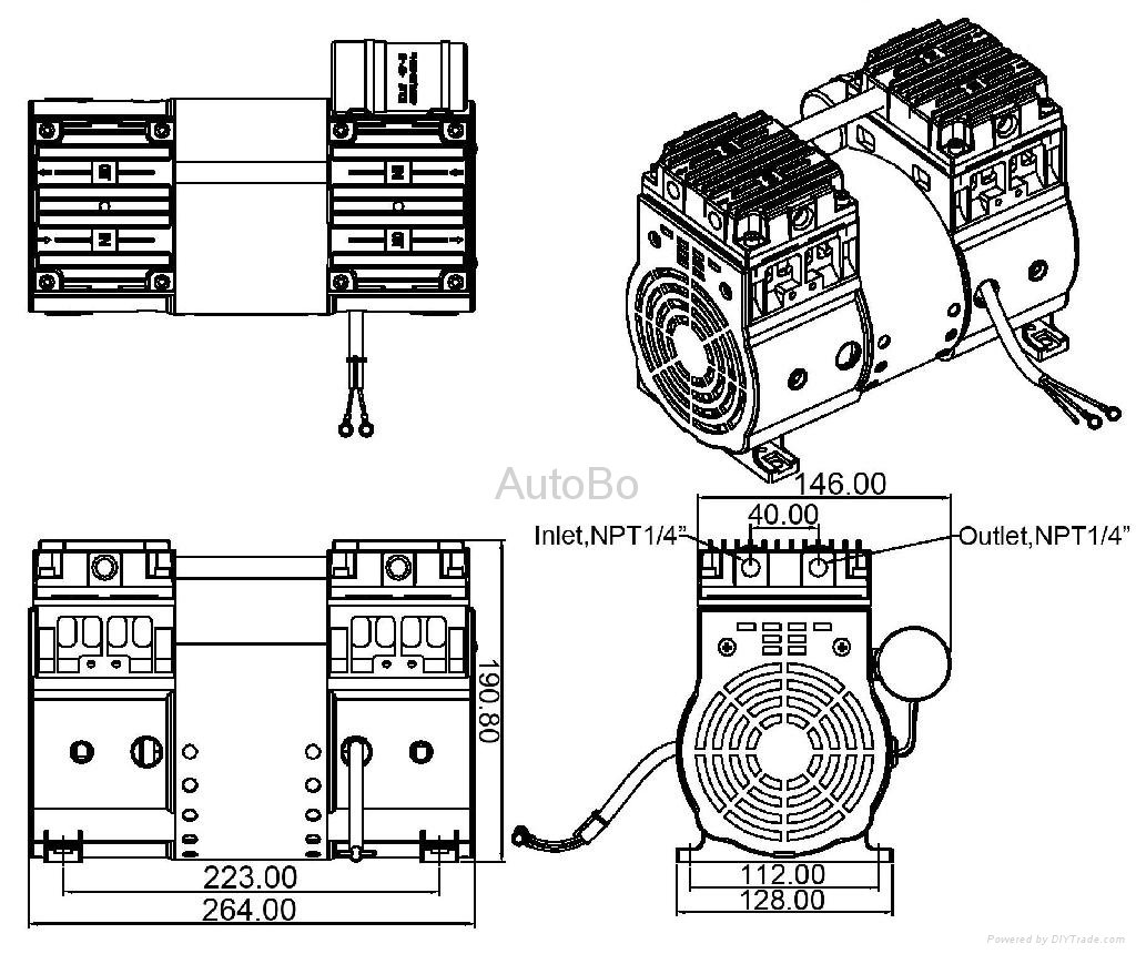 微型靜音無油真空泵 AP-1800H 3