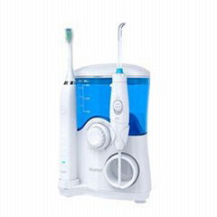 combining water flosser with sonic toothbrush