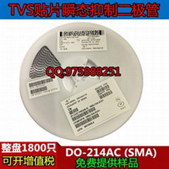 TVS管SMA 全系列5A-440A貼片400W 瞬態抑制二極管SMAJ5.0A 