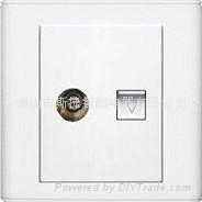 IVOR世捷 86開關 電視加電話插座 2