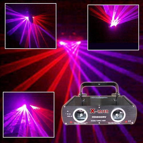 200mw double Head green and red laser light,double turnnel laser light HD200GR xlaser