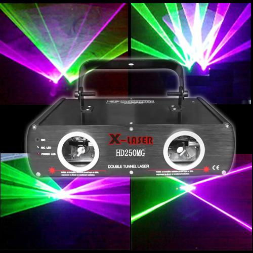 200mw double Head green and red laser light,double turnnel laser light 4