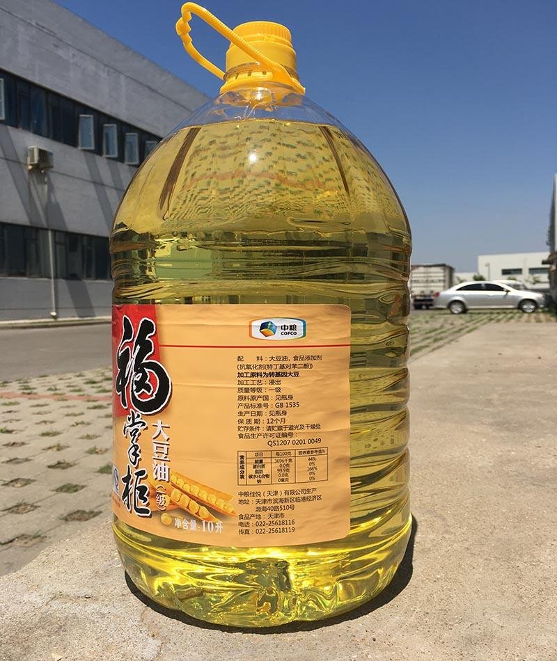 中粮福掌柜一级大豆油10L非转基因食用油 3