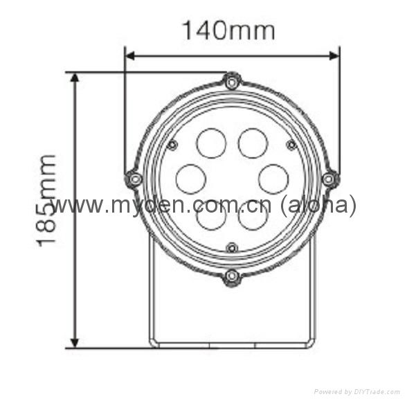 LED Projector Light 6X3W CREE 4