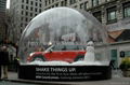 Inflatable snow globe with flake snow for car show advertising