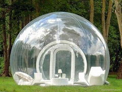 Half Transparent Inflatable Lawn Camping Dome Tent,Bubble Tent for Ourdoor Hotel