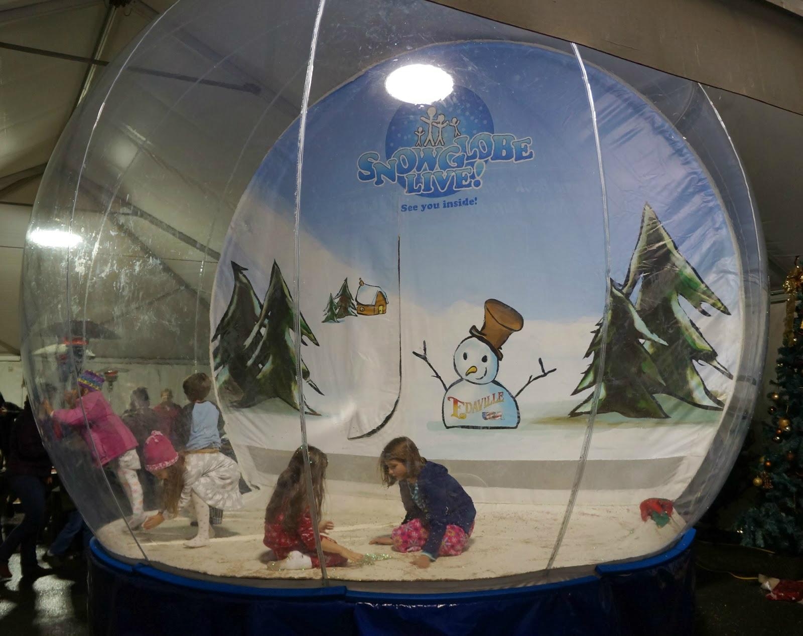 Giant Inflatable Human Snow Globe with Backdrop for 