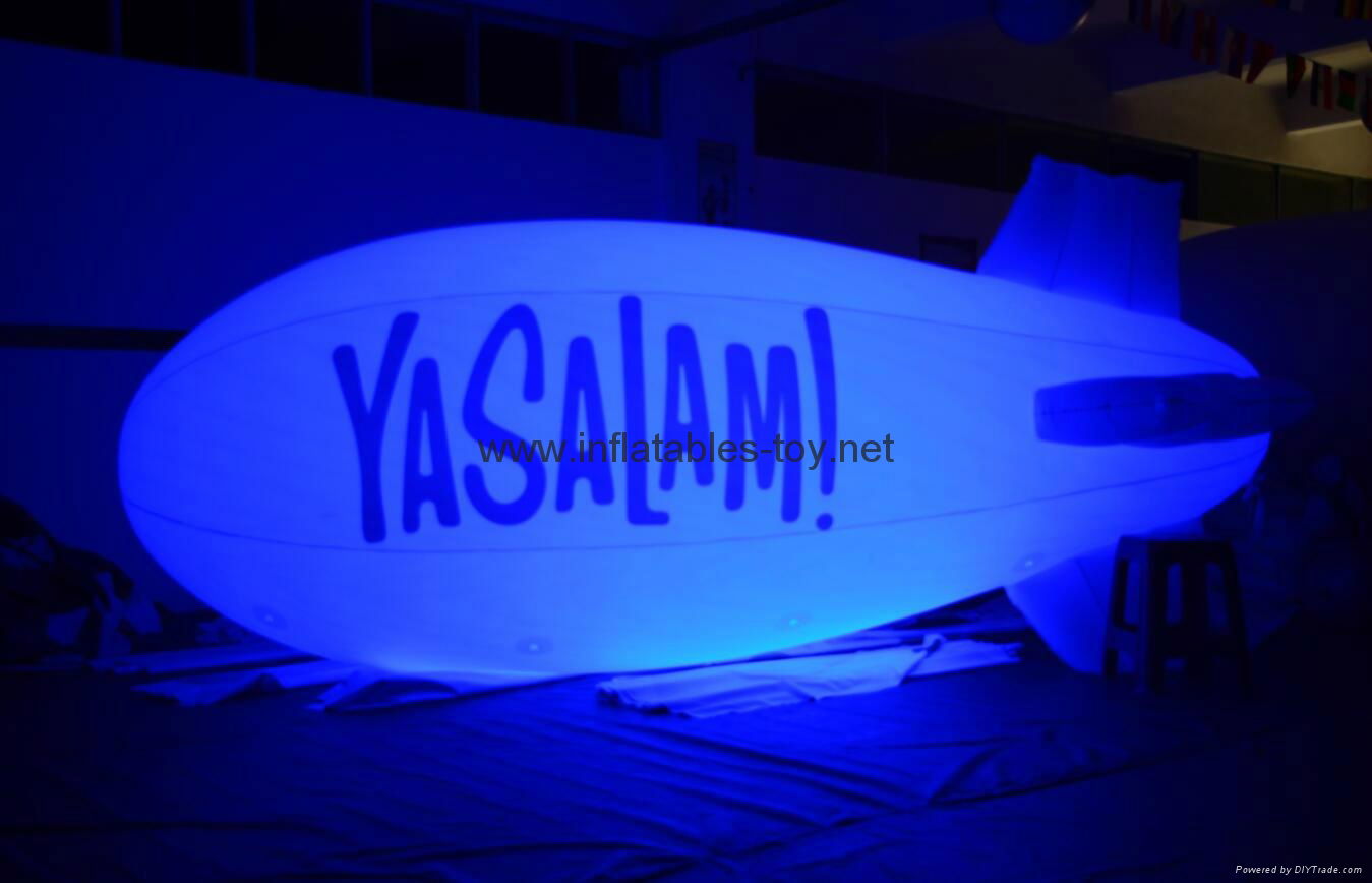 Printed Helium Inflatable Zepelin with LED lights