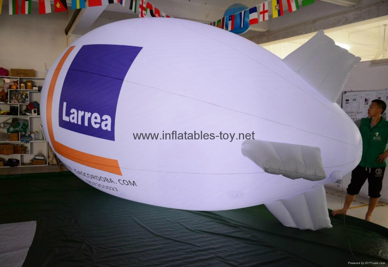 Printed Helium Inflatable Zepelin with LED lights 4