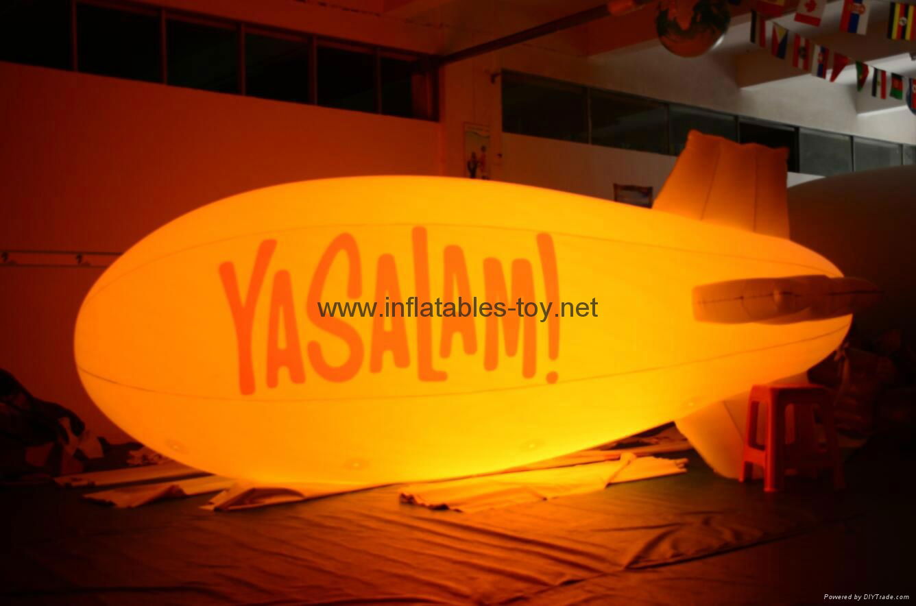 Printed Helium Inflatable Zepelin with LED lights 2