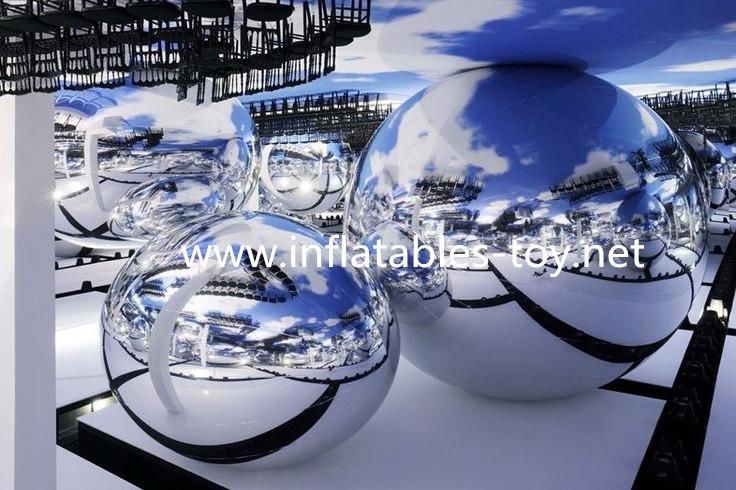 Inflatable Decorative Mirror Balls, Fashion Show Silver Balloon Decorations 3
