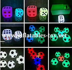 Football Shape LED Decoration Spheres Lighting Balloon