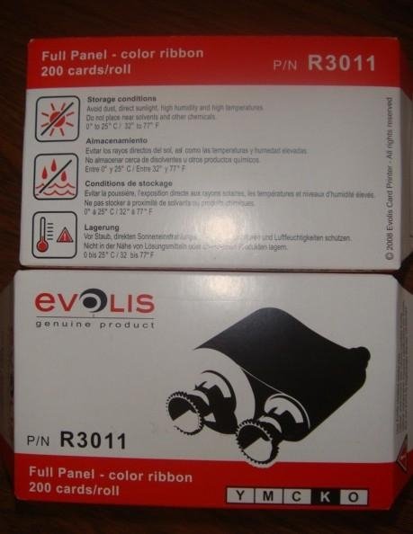 Compatible Evolis half panel color smart ID printer ribbon R3013 3