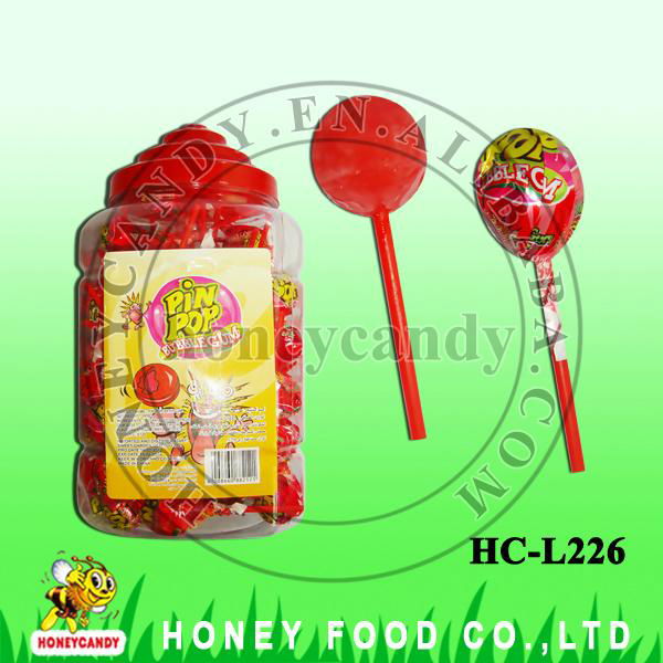 Pin Pop- Strawberry Flavor filled Bubble Gum 2