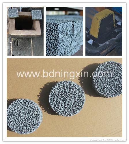 Sic ceramic foam filter for iron castings filtration 3