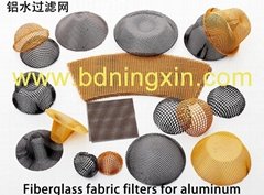 Glass cloth filter for molten aluminium filtration