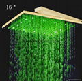 16 inches gold showers classical shower head led rain shower 304 stainless steel 2