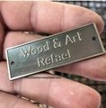 custom antique brass embossed furniture badge outdoors furniture label