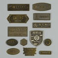 custom antique brass embossed furniture badge outdoors furniture label