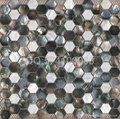 Hexagonal shellmosaic for backsplash 
