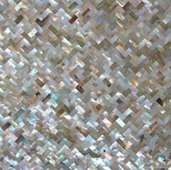 herringbone pattern Brownlip mother of pearl Tiles