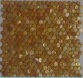 brown mother of pearl mosaic/shell mosaic
