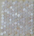 Hexagonal shellmosaic for backsplash 