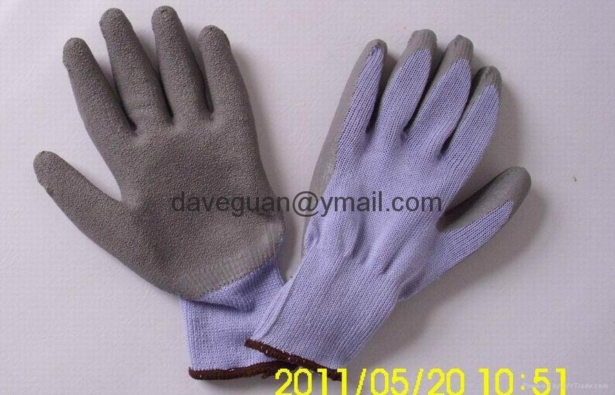 Safety latex coated gloves