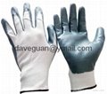 13G polyester liner nitrile coated work gloves 