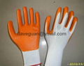 Work gloves nylon liner nitrile coated 