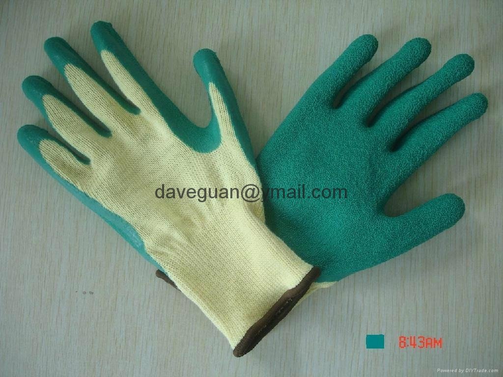 Construction work gloves 5's T/C yarn liner latex palm coated gloves 2