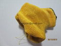 work gloves 2''s golden-yellow poly-cotton with latex palm coating 2