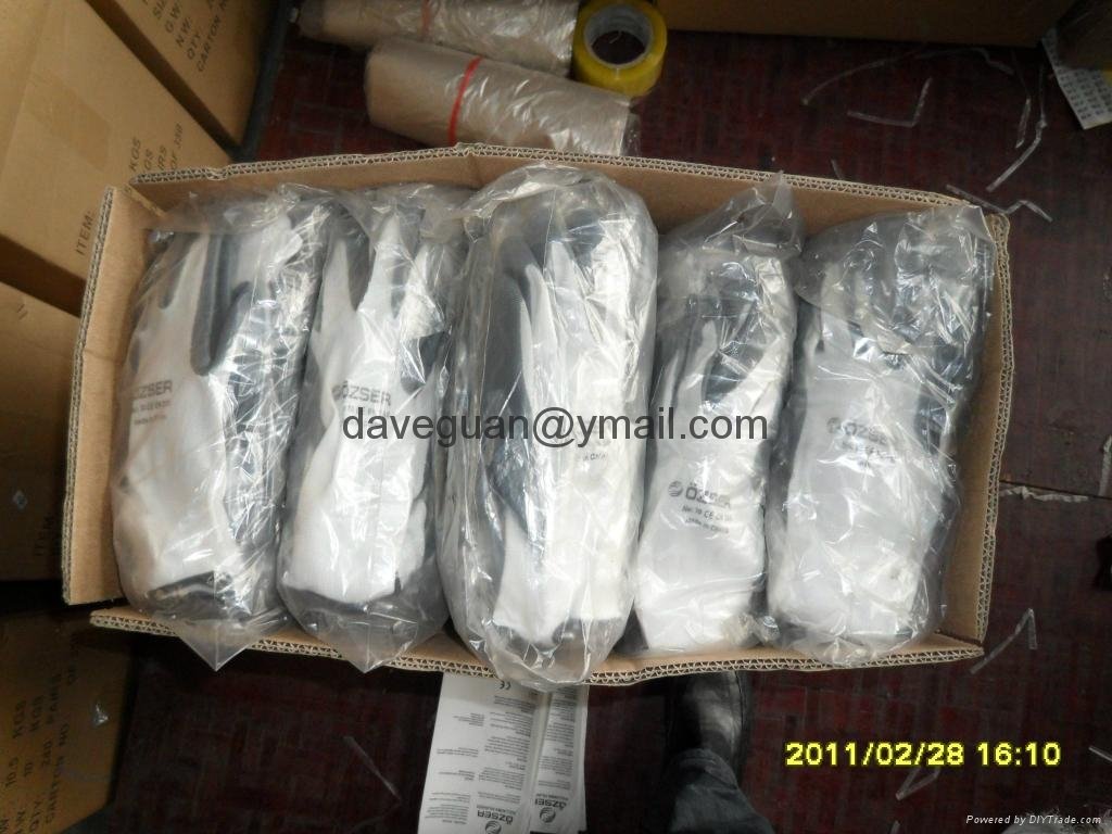 13G polyester liner nitrile coated work gloves  4