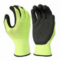 Black latex foam gloves