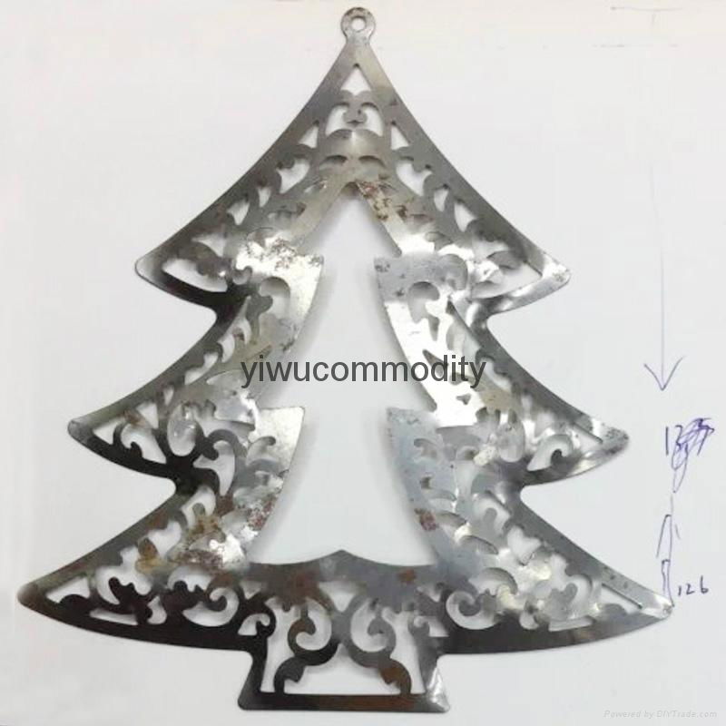 Christmas tree sheet pendant Iron sheet pendant Xmas tree pendant 4