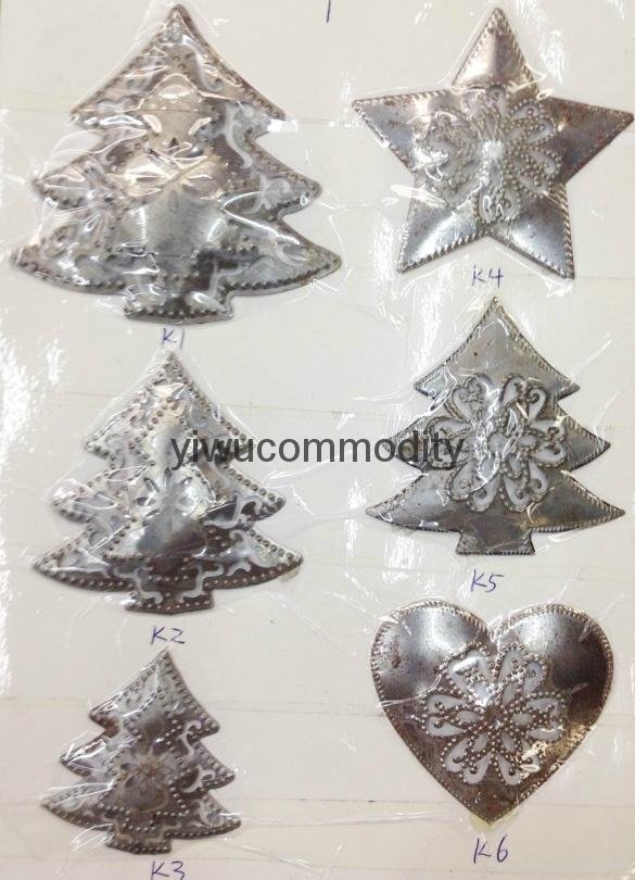Christmas tree sheet pendant Iron sheet pendant Xmas tree pendant 5