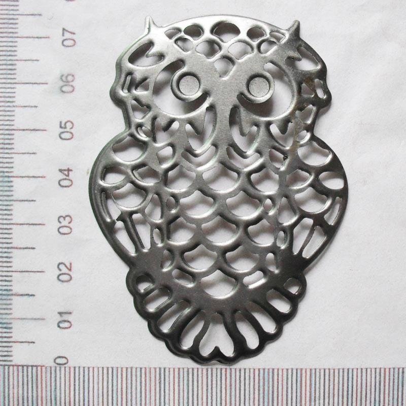 Iron owl sheet pendant