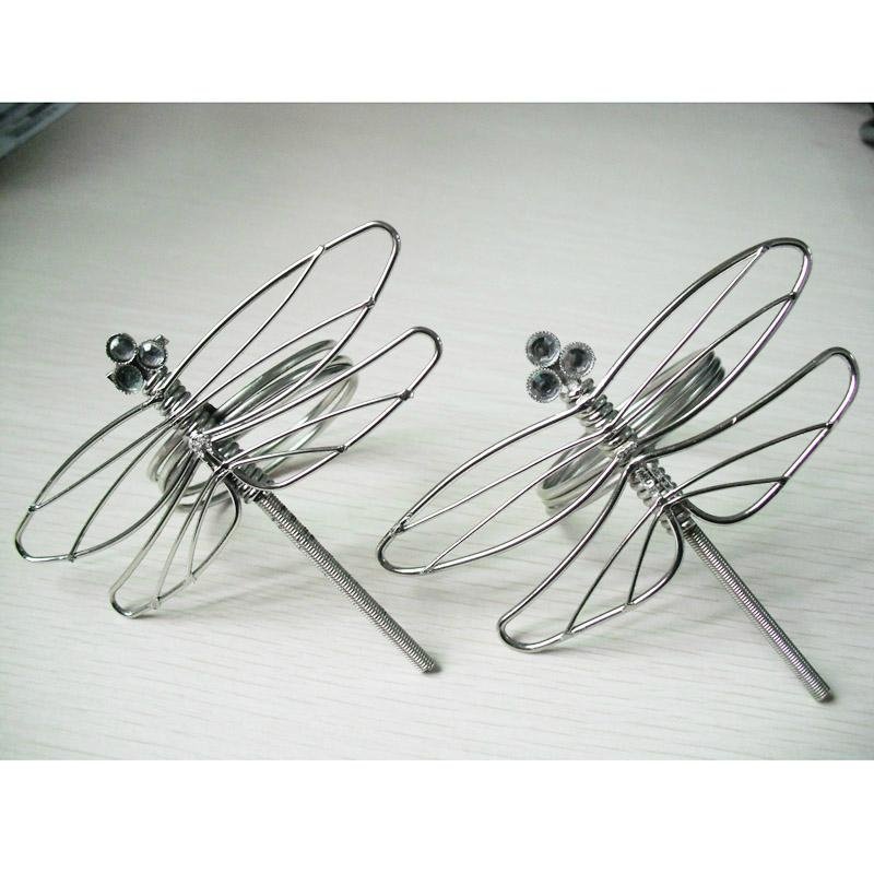 iron wire Dragonfly Towel ring