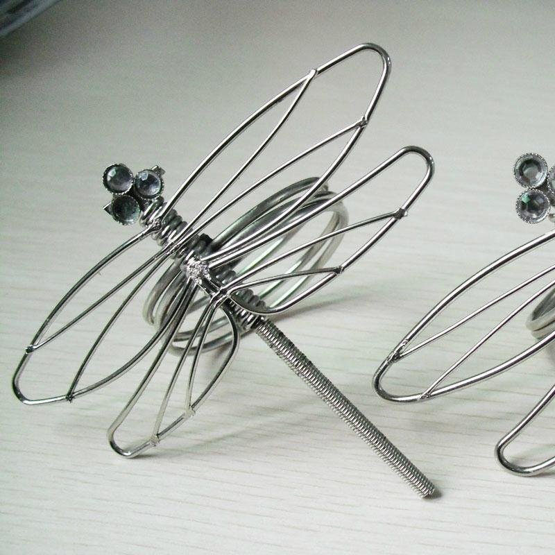 iron wire Dragonfly Towel ring 3