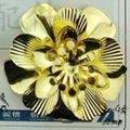 Gold Iron sheet 3D flower jewelry pendant/ jewelry Accessories 1