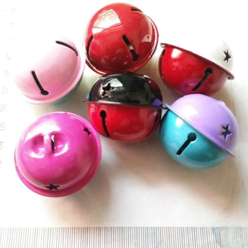 Colorful Iron Loose Beads Small Jingle Bells Christmas Decoration Pendants  2