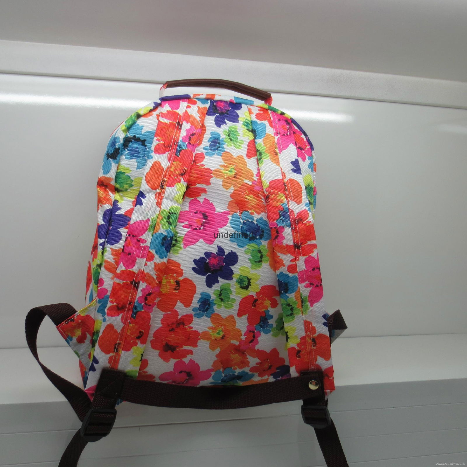 Polyester  floral  backpack